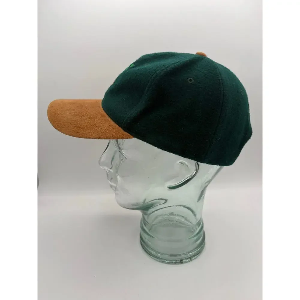 VTG Shandon Ireland Green Wool & Suede Leather Cap Hat
